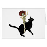 Skeleton on Cat Card cards
