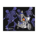 Skeleton On Chopper - Postcard