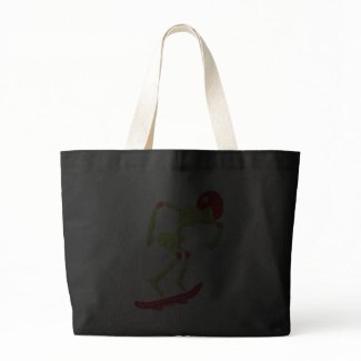 Skeleton on Skateboard Halloween Bag bag
