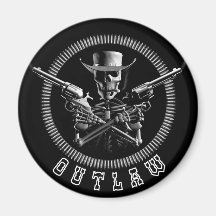 Skeleton Outlaw Magnets