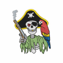 Skeleton Pirate embroidered shirts