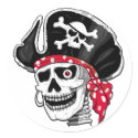 Skeleton Pirate Stickers sticker