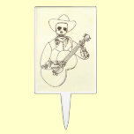 Skeleton Playing Guitar Cake Topper cake picks