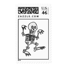 Skeleton Postage Stamp (MEDIUM)