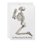 Skeleton Praying Halloween Invitation