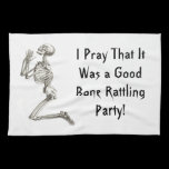 Skeleton Praying Halloween Kitchen Towel kitchen towels