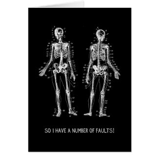 Skeleton Questions for Halloween Greeting Card