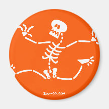Skeleton Running Away Refrigerator Magnet
