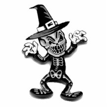 Skeleton Sculpture (with Stand) Photo Cutout