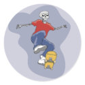 Skeleton Skateboarding stickers