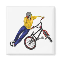 Skeleton Sports BMX  magnet