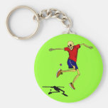 skeleton sports hackysack key chain