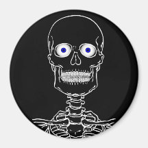 Skeleton Stickers & Buttons Fridge Magnets