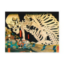 Skeleton Summoned by Witch Postcard