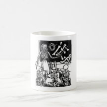 Skeleton Teacher and Students "Day of the Dead" Coffee Mugs