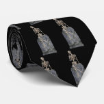 Skeleton Tombstone Funny Halloween Neck Tie