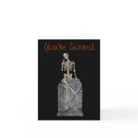 Skeleton Tombstone Halloween Party Invitation Greeting Cards