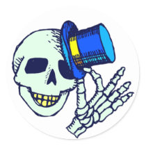 Skeleton Tophat Stickers