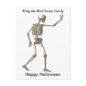 Skeleton Waving postcard