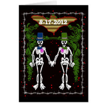 skeleton wedding 2 cards