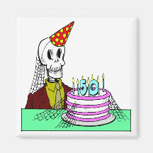 Skeletons 50th Birthday Gifts Magnet