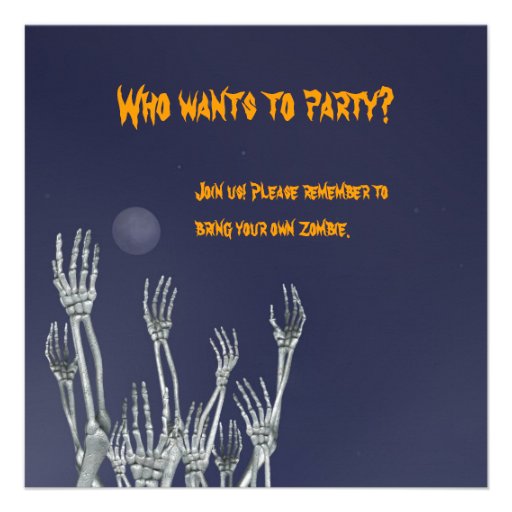 Skeletons - Halloween Party Invitation