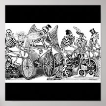 Skeletons on Bikes, Mexico Posters