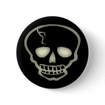 Skeleton's Skull Buttons by halloween_tshirts Skeleton's Skull Buttons