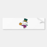 Skellie with Pumpkin Bumper Sticker