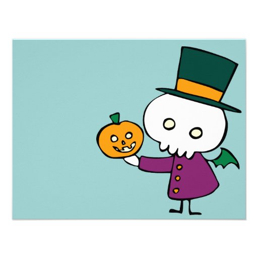 Skellie with Pumpkin Invites