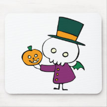 Skellie with Pumpkin Mousepads