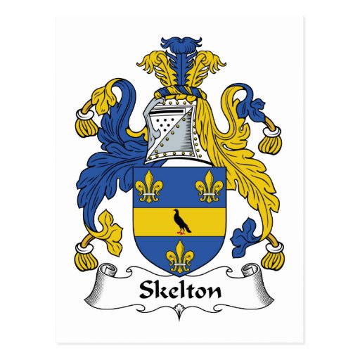 Skelton Family Crest Postcard Zazzle
