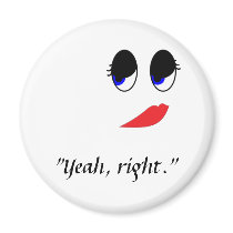 Skeptical Face magnets by SuanSKatra Skeptical Face magnets