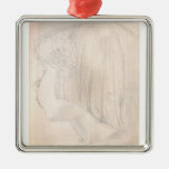 sketch Japanese girl Christmas Tree Ornaments