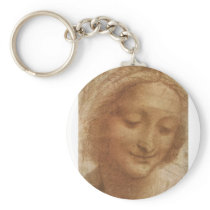 Sketch of Saint Anne by Leonardo da Vinci Key Chains