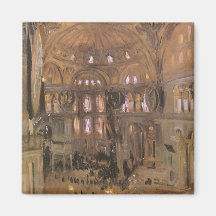 Sketch of Santa Sophia by Sargent, Victorian Art Magnets