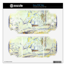 Sketch of the circus by Georges Seurat PSP Slim Skins