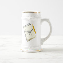 Sketch Pad Bird Mugs