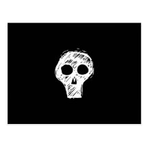Sketch Skull Post Cards