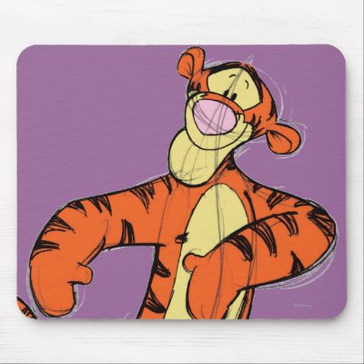 Sketch Tigger Mousepads