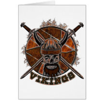 Sketch Viking skull Card