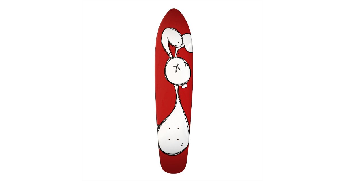 Sketched Bunny Skateboard Deck | Zazzle