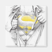 Sketched Chest Superman Logo Fridge Magnet
