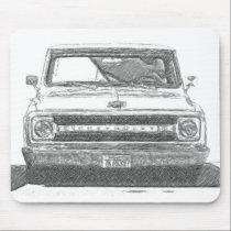 Sketched Chevy Truck mousepads