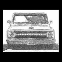 Sketched Chevy Truck posters