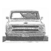Sketched Chevy Truck posters