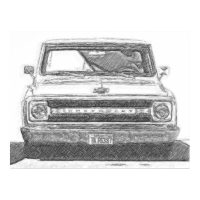 Sketched Chevy Truck Posters by talonrs