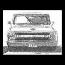 Sketched Chevy Truck posters