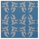 Sketched Feathers on blue Background, Mirrored. Fabric