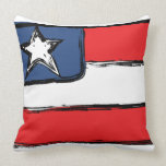'Sketched Flag' American MoJo Pillow pillows